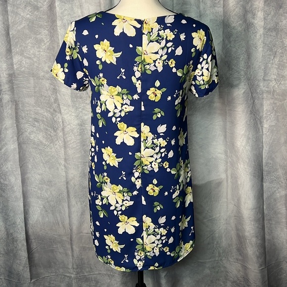 Lulu’s Floriana Navy Blue Floral Shift Dress - size Small - Picture 7 of 14